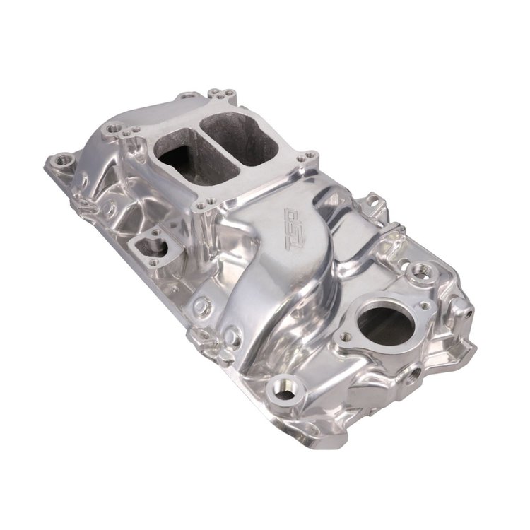 83000 Aluminum Dual Plane Oval Port Intake Manifold for Big Block Chevy [Polished]