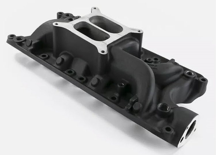 84001BK Aluminum Dual Plane Intake Manifold for Small Block Ford 260, 289 & 302 ci. Engines [Black]