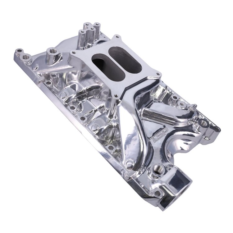 84022 Aluminum Dual Plane Intake Manifold for Small Block Ford 351W Engines [Polished]