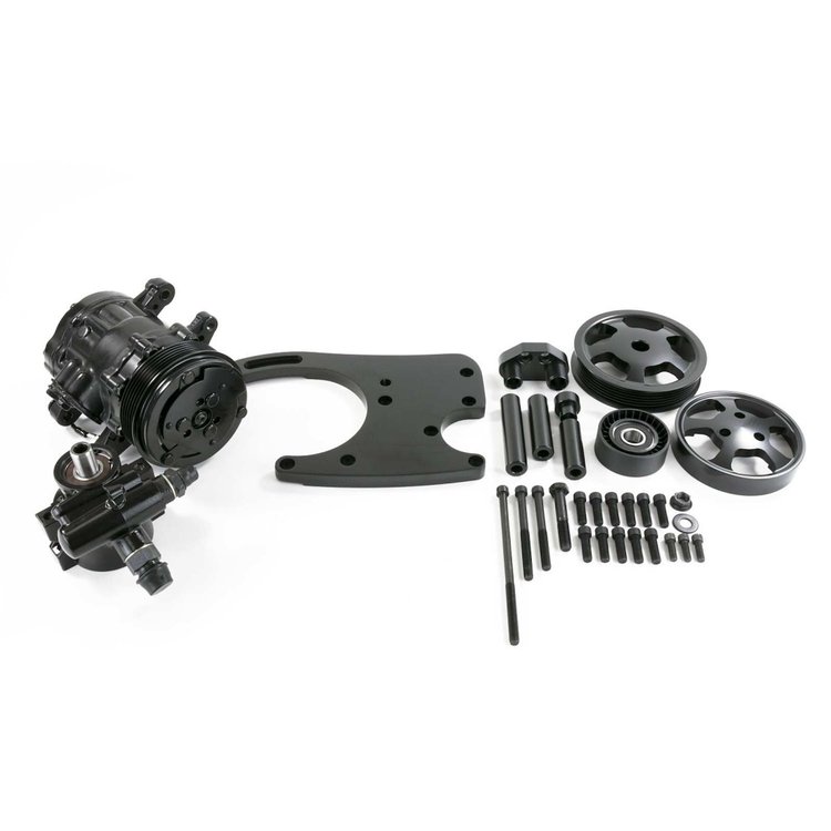 84053BK-KT Ford 5.0L Coyote Black Hydraulic Power Steering Kit