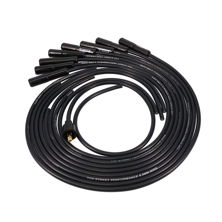 85080BCE Universal Ignition Wires, 8.5mm Black, Straight Black Ceramic Plug Boots