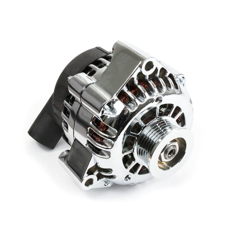 ES1025C Alternator, GM CS130D Serpentine Belt 180 Amps, Black, LS Car Engines