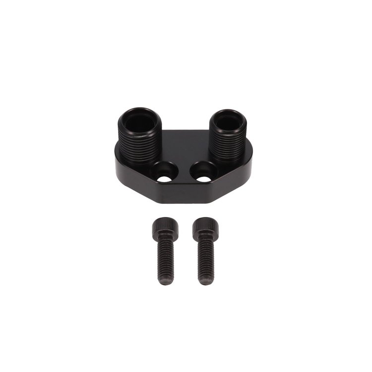 HC5100BK A/C Compressor Manifold, Sanden SD-7 Style, Black Straight