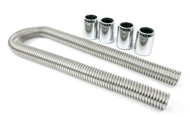 HC6304C 48 in. Radiator Hose Kit, Stainless Steel, Chrome