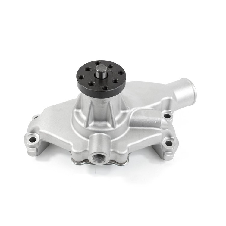 HC8011 Mechanical Water Pump, Aluminum, Satin, Chevrolet Small Block Short Neck