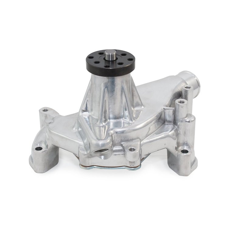 HC8012P Mechanical Water Pump, Aluminum, Polished, Chevrolet Small Block Long Neck