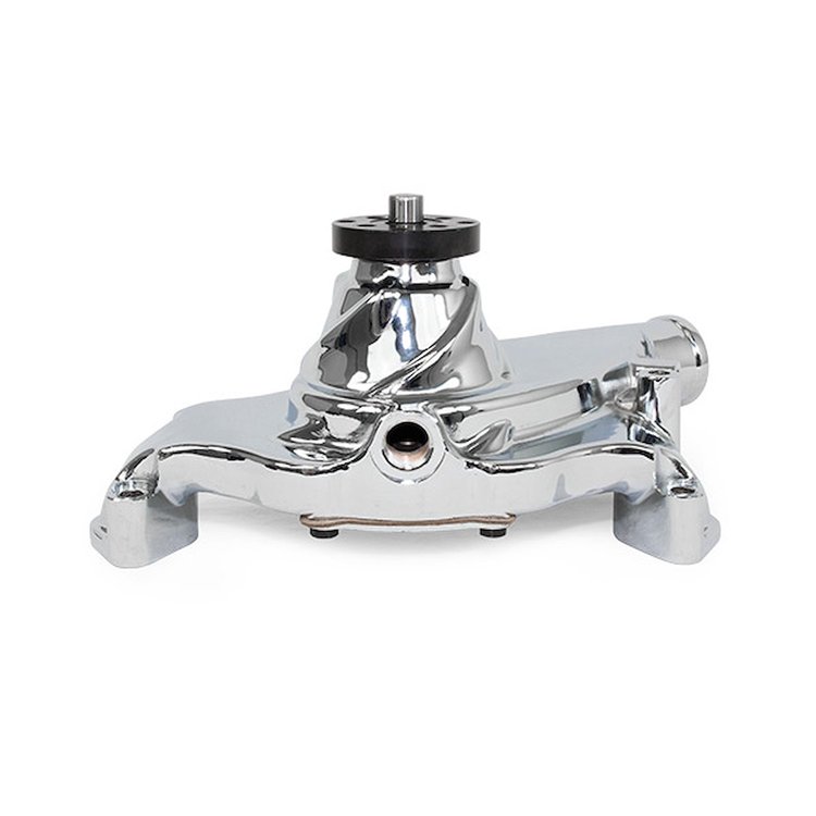 HC8023C Mechanical Water Pump, Aluminum, Chrome, BBC "Mark IV" Short Neck, Reverse