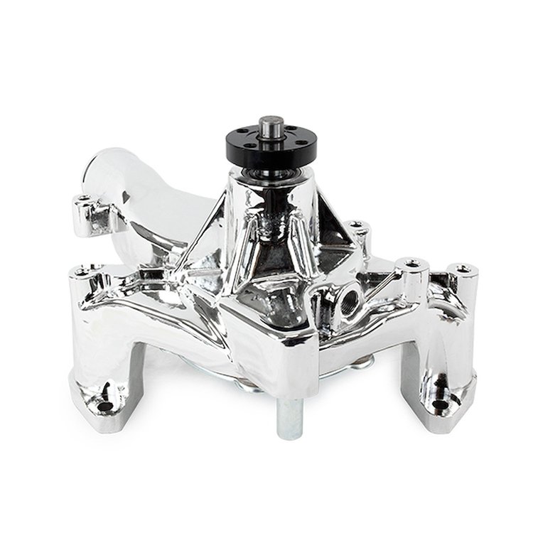 HC8053C Mechanical Water Pump, Aluminum, Chrome, Ford FE (390-Degrees 428, 352)