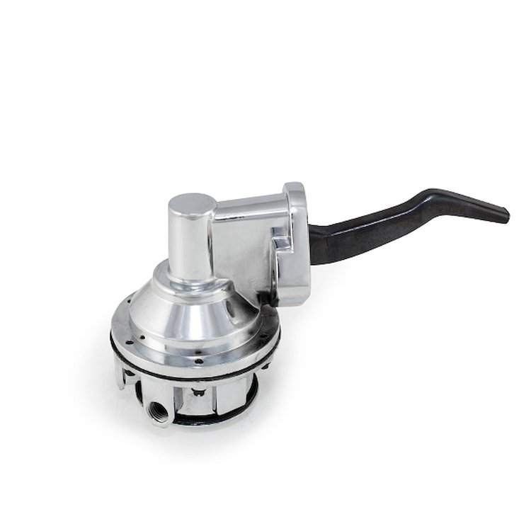 JM1008C Mechanical Fuel Pump, Two Valve 80 GPH 8 PSI, Ford FE (390-Degrees428), Chrome