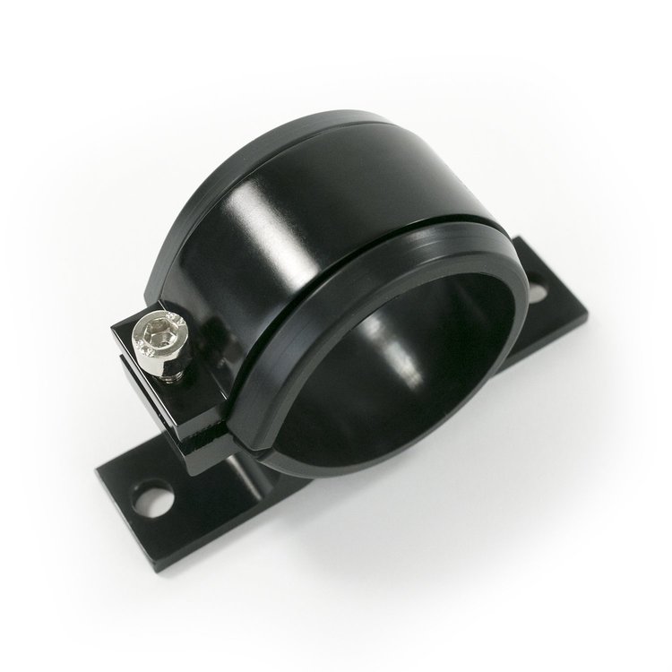 JM1027BK Fuel Filter Bracket, Aluminum 50mm ID, Black