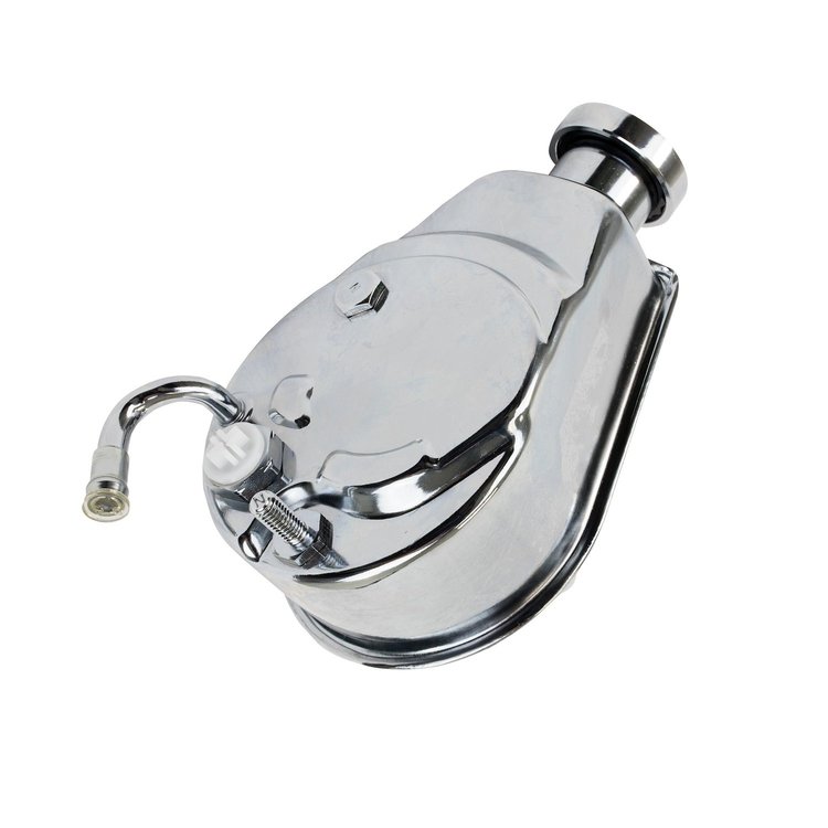 JM2000C Power Steering Pump, GM Saginaw P Series, Chrome