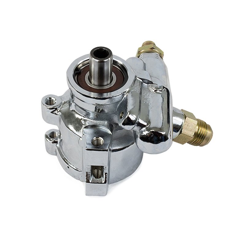 JM2010C Power Steering Pump, GM Type 2 (Saginaw TC Series), Chrome