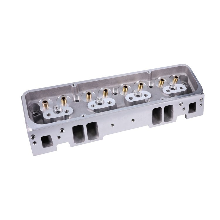 JM4100S Chevy Small Block Straight Plug Aluminum Cylinder Head, Single