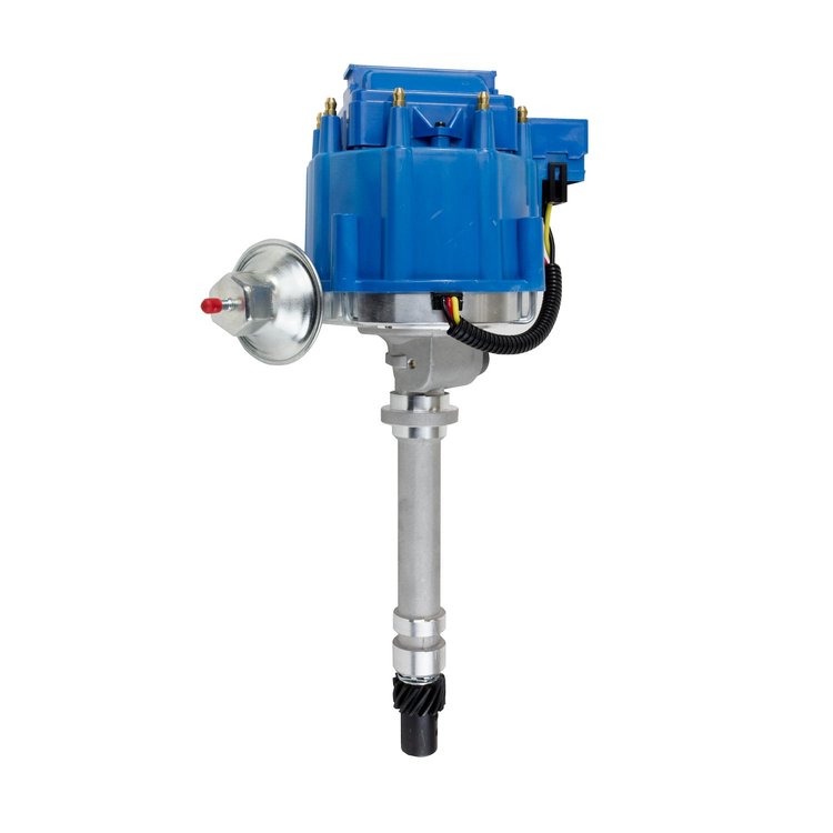 JM6515BL HEI Distributor, Chevrolet Corvette V8 (1962-1974) w/ Tach Drive, Blue