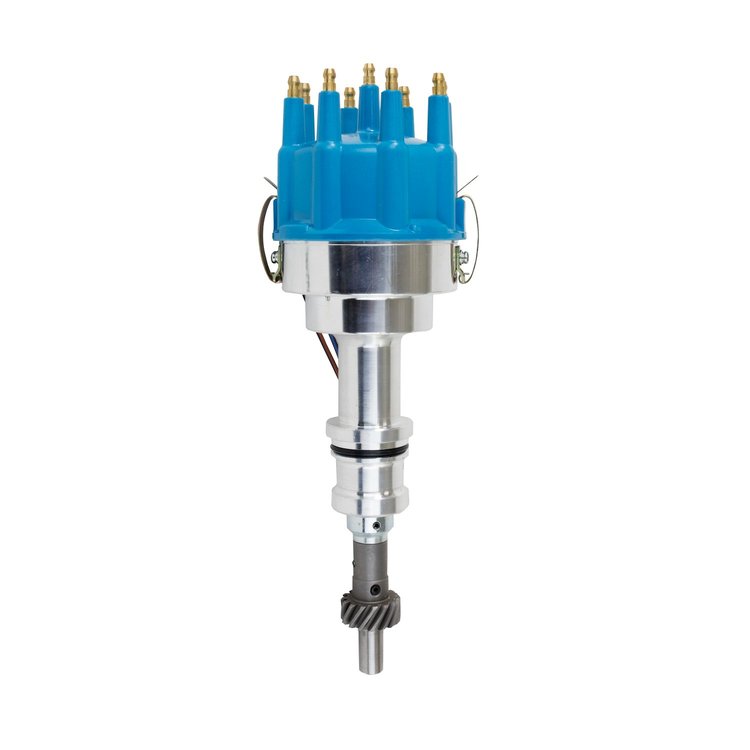 JM6610BL Pro Billet Distributor, Ford 351W, Blue