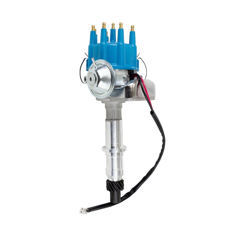 JM6704BL Ready-to-Run Distributor, Pontiac V8 (389, 326, 400, 301, 421, 428, 455), Blue