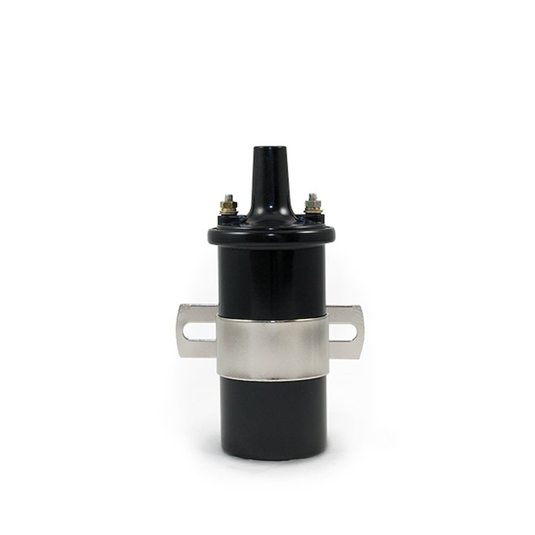 JM6927BK Ignition Coil, Oil-Filled Canister Style, Female Socket, Black