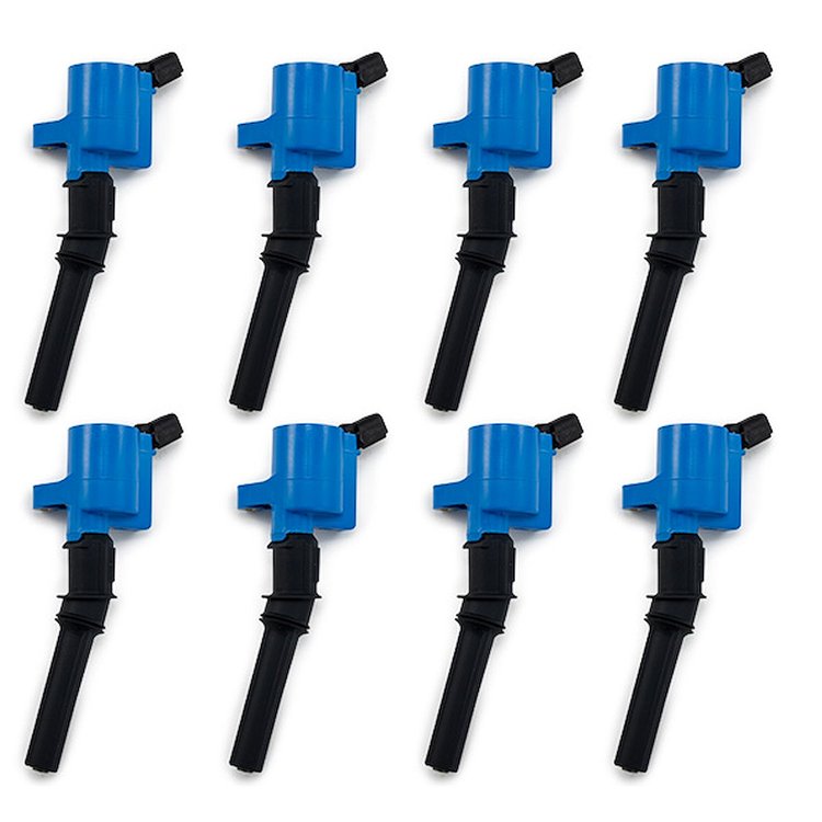 JM6945-8 Ignition Coil, 1999-2014 Ford/Lincoln/Mercury V8/V10, 25K, Blue
