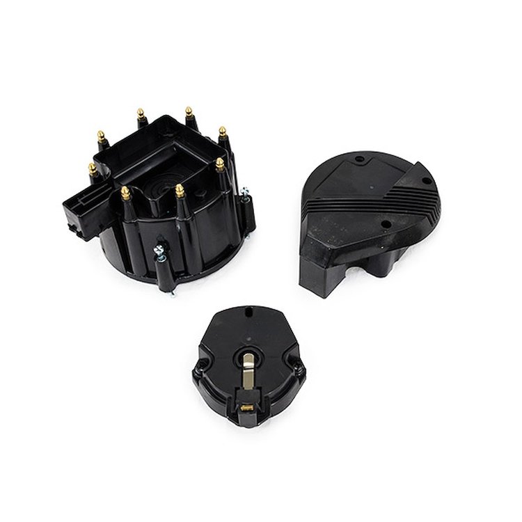 JM6950BK HEI Distributor Super Cap and Rotor Kit, 8 Cylinder Male, Black