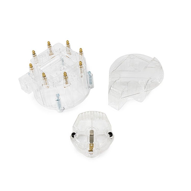 JM6950CL HEI Distributor Super Cap and Rotor Kit, 8 Cylinder Male, Clear