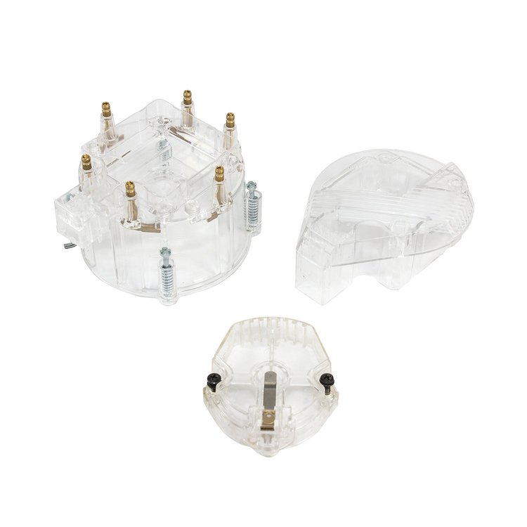 JM6952CL HEI Distributor Super Cap and Rotor Kit, 6 Cylinder Male, Clear