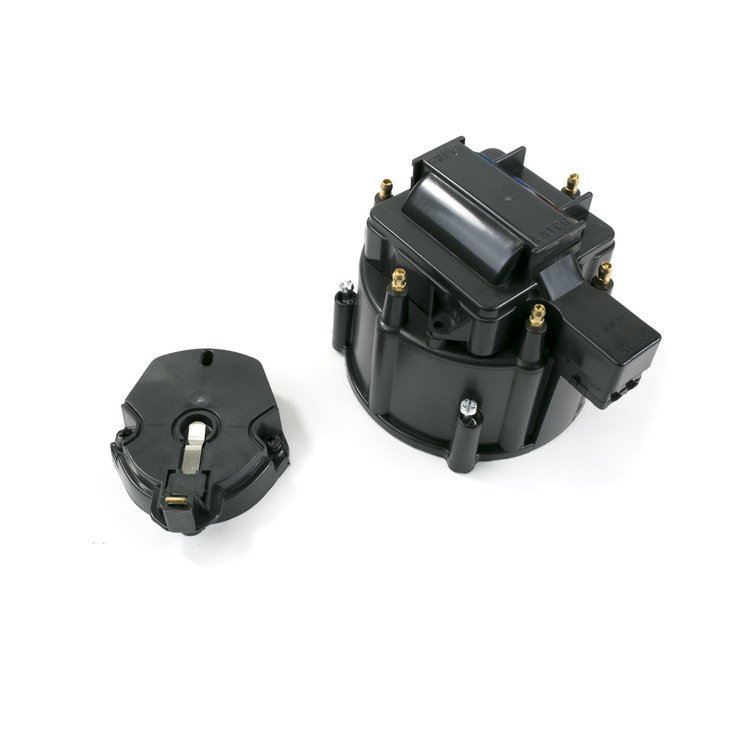 JM6953BK HEI Distributor Standard Cap and Rotor Kit, 6 Cylinder Male, Black