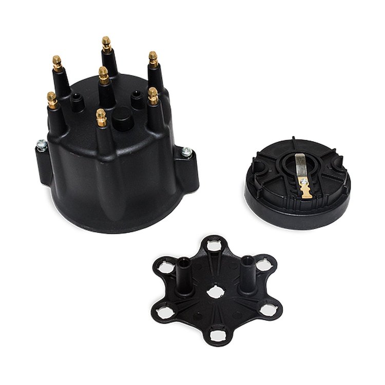 JM6975BK Pro Series Distributor Cap and Rotor Kit, 6 Cylinder Male, Black