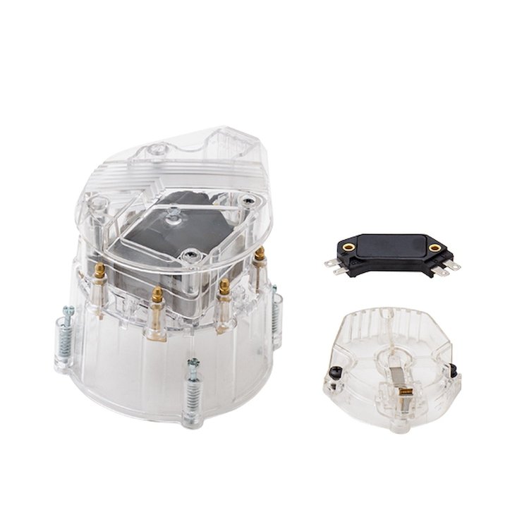 JM6991CL-KT HEI Distributor Super Cap Tune Up Kit, 8 Cylinder Male, Clear