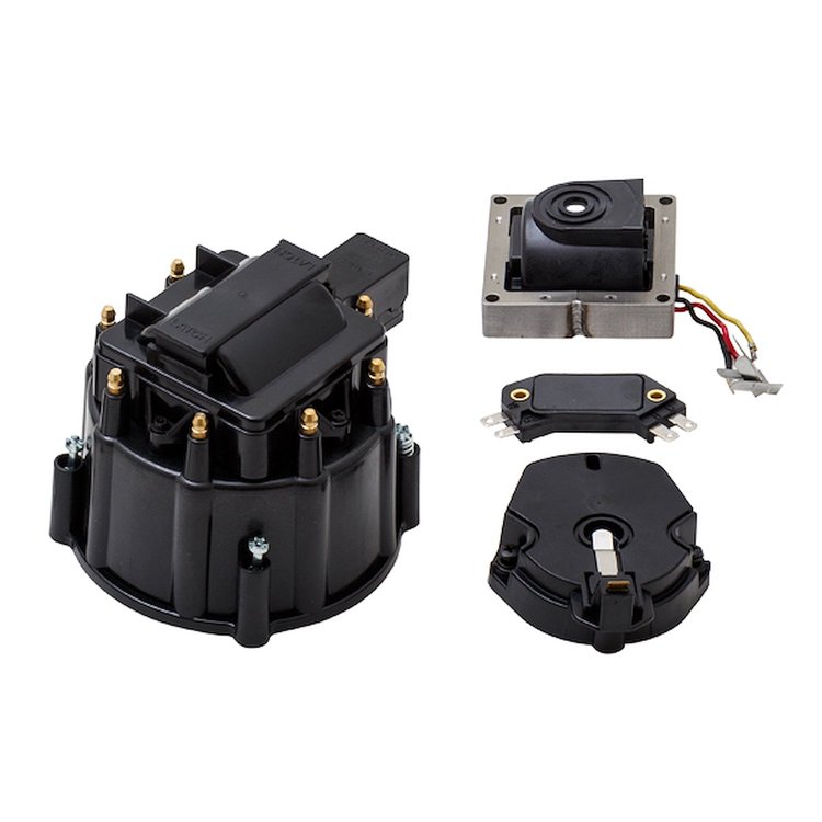 JM6992BK-KT HEI Distributor Standard Cap Tune Up Kit, 8 Cylinder Male, Black