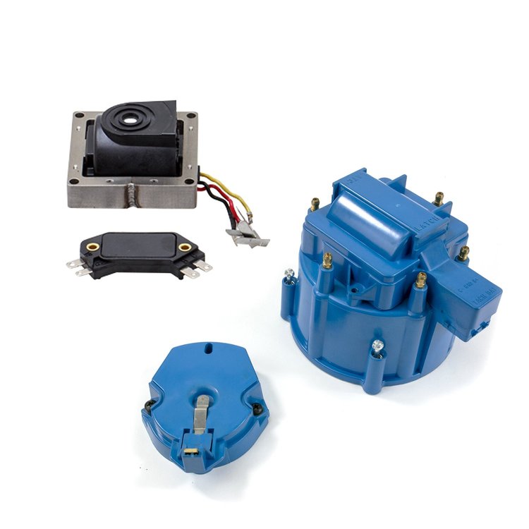 JM6994BL-KT HEI Distributor Standard Cap Tune Up Kit, 6 Cylinder Male, Blue