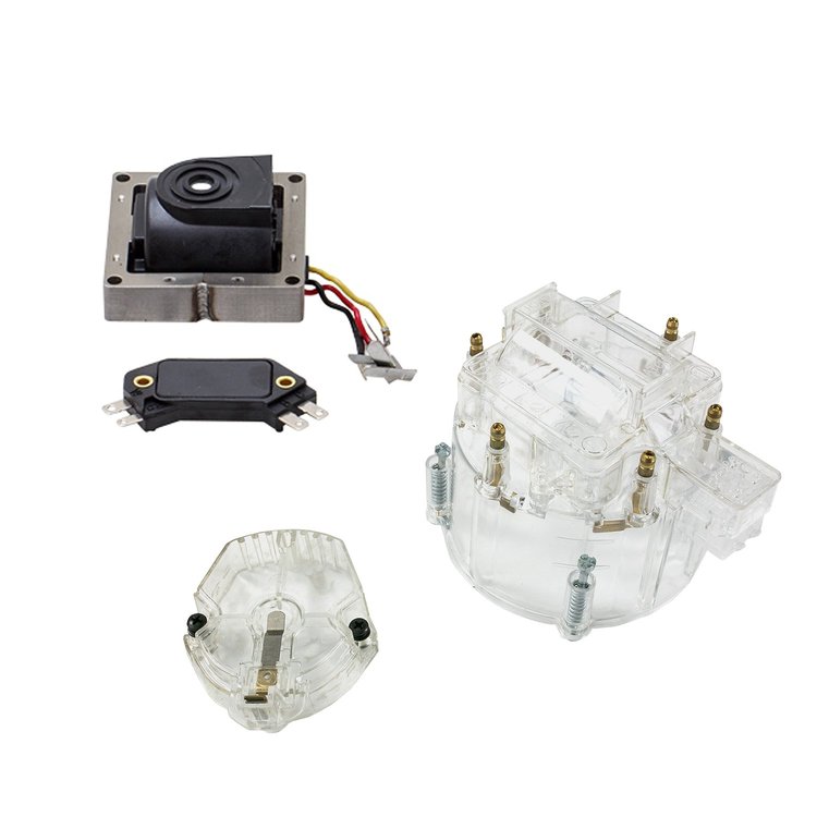 JM6994CL-KT HEI Distributor Standard Cap Tune Up Kit, 6 Cylinder Male, Clear