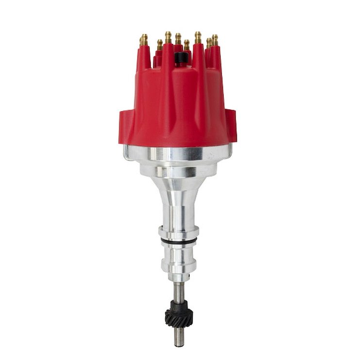 JM7602R Pro Series Pro Billet Distributor, Ford SB V8 (221, 260, 289, 302), Red