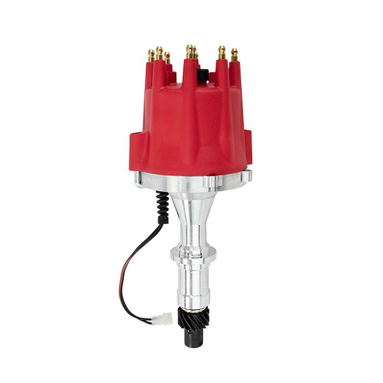 JM7604R Pro Series Pro Billet Distributor, Pontiac (389,326,400,301,421,428,455), Red
