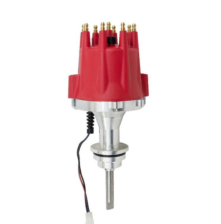 JM7613R Pro Series Pro Billet Distributor, Chrysler SB V8 (273, 318, 340, 360), Red