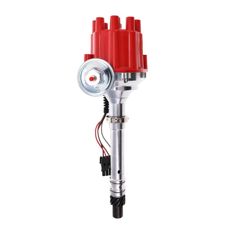JM7701FR Pro-Series Ready-to-Run Distributor, Chevy SB/BB Mark IV V8, Female Red