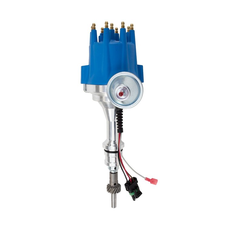 JM7702BL Pro Series Ready-to-Run Distributor, Ford SB V8 (221, 260, 289, 302), Blue