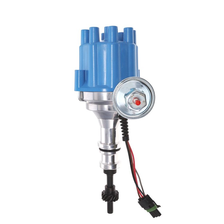 JM7702FBL Pro-Series Ready-to-Run Distributor, Ford SB V8 (221/260/289/302), Female Blue