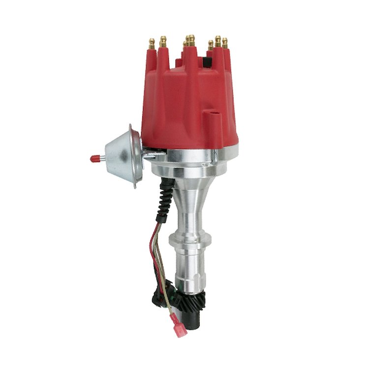 JM7704R Pro Series Ready-to-Run Distributor, Pontiac V8 (389-455), Red