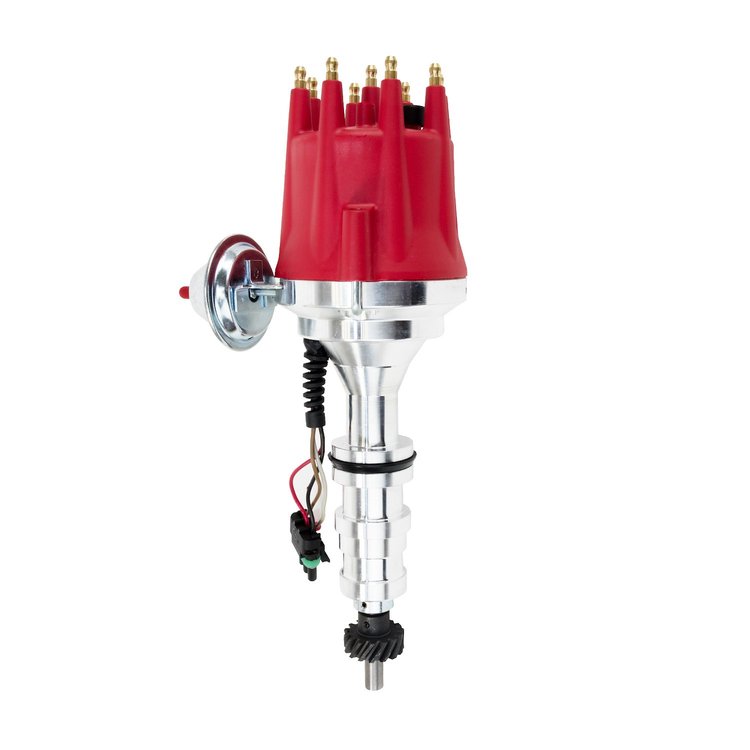JM7708R Pro Series Ready-to-Run Distributor, Ford FE (330-428) Cars/Light Trucks, Red