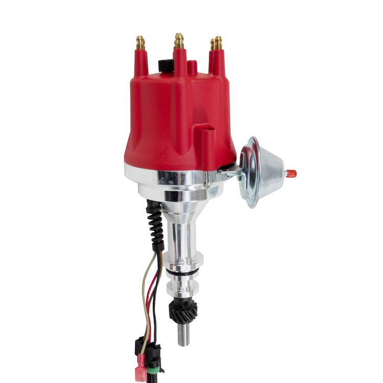 JM7727R Pro Series Ready-to-Run Distributor, Ford L6 Gen 3 (144, 170, 200, 250), Red