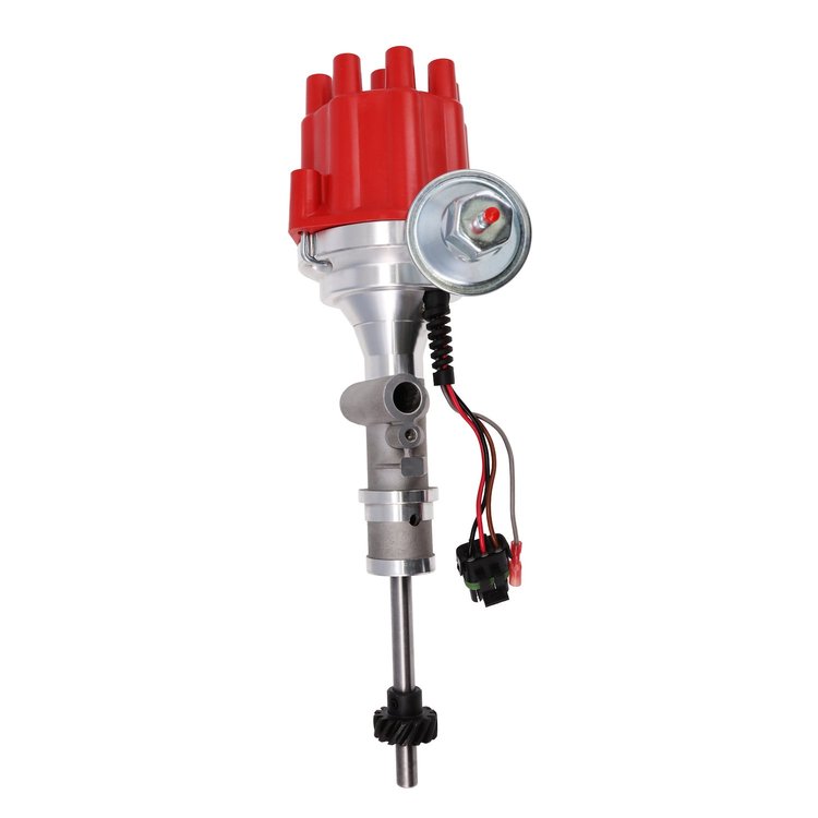 JM7741FR Pro-Series Ready-to-Run Distributor, Ford Y-Block Tach Drive (272-312), Red Female