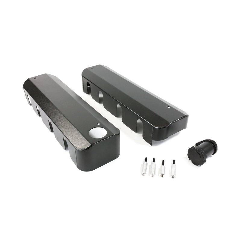 JM8081-7BK Coil Covers, Fab. Alum., LSX, Black