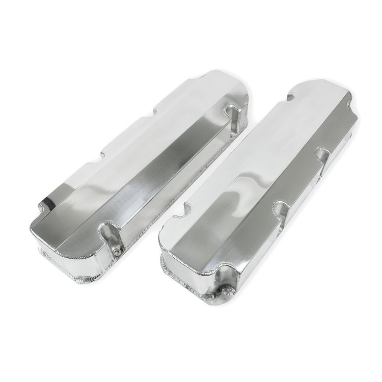 JM8094-3P Valve Covers, Fab. Alum., Short Bolt w/o Holes BBF, Polished