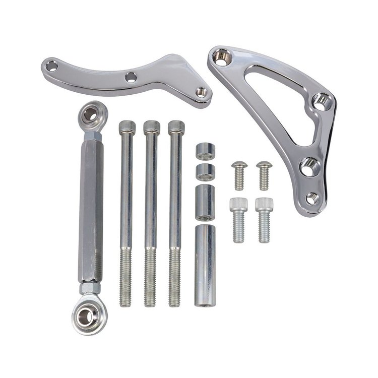 JM9146C Chrysler Small Block Alternator Bracket, Aluminum, Chrome