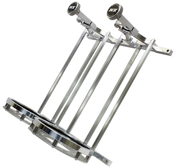 Dual Billet Aluminum Bottle Bracket Fits (2) 10 lb. Bottles [Stand-Up Mount]