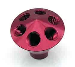 6 PORT SHOWERHEAD DIST BLOCK (RED)