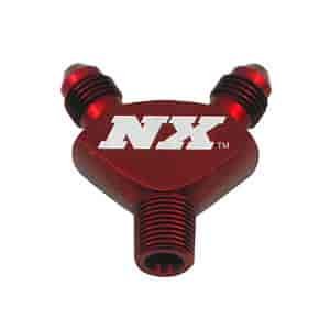 Pure-Flo "Y" Fitting -3AN x -3AN x 1/8NPT