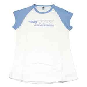 MEDIUM WHITE/BABYBLUE LADY CAP SHIRT