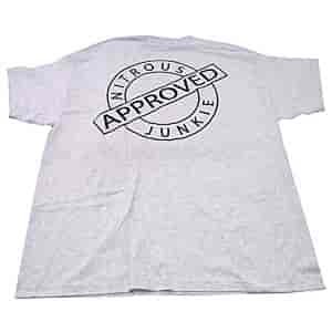 SMALL NITROUS JUNKIE ASH T SHIRT WITH BLACK NX
