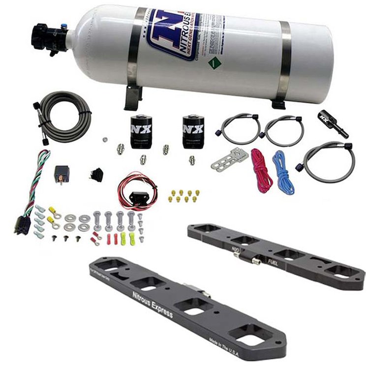 Direct Port Nitrous Plate System for 5.7L, 6.1L and 6.4L Hemi Engines with 15 lb. Bottle